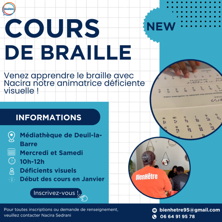 Nouveau ! Cours de braille à la médiathèque de Deuil-la-Barre